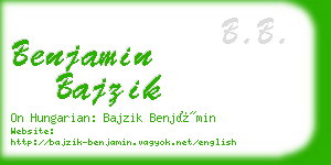 benjamin bajzik business card